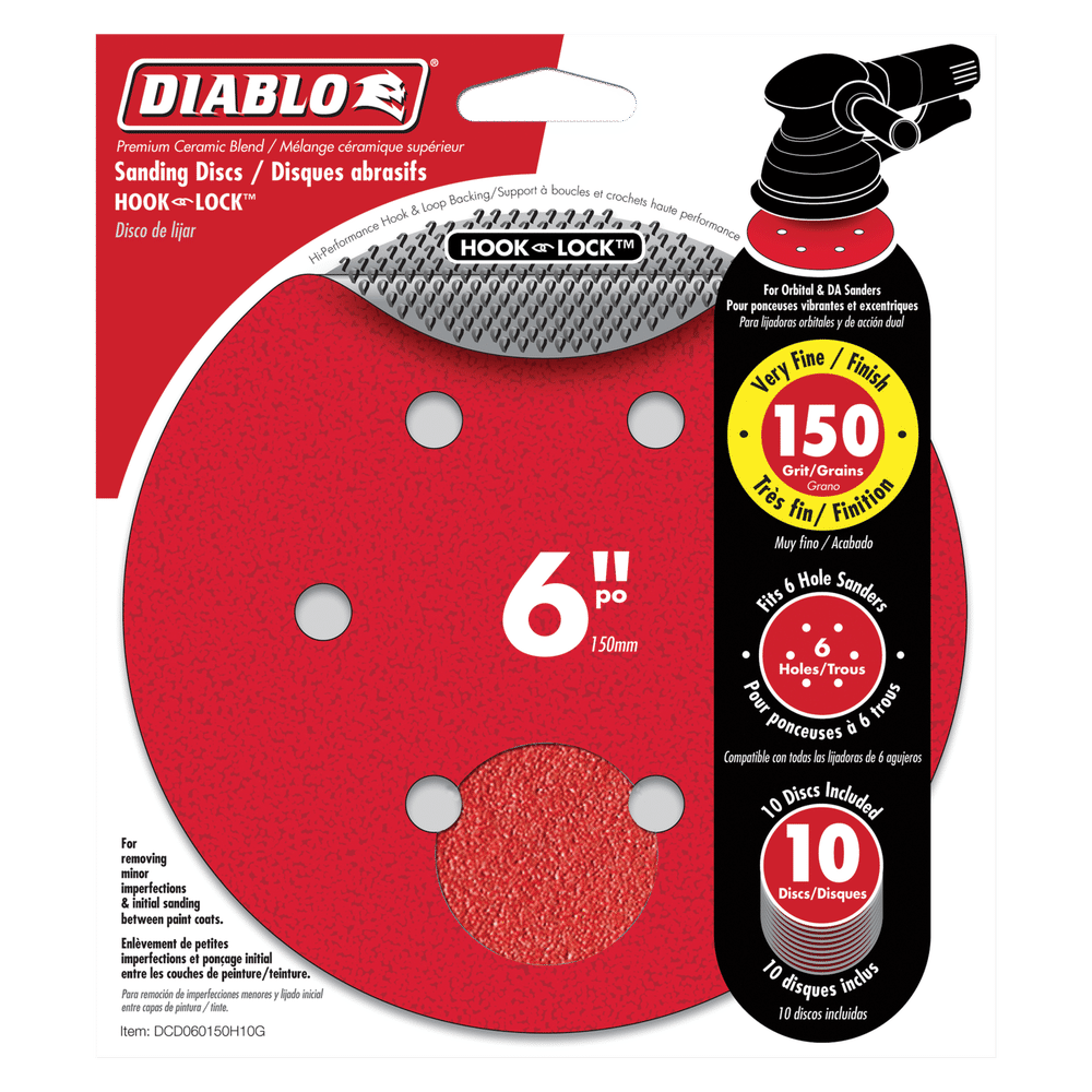 Diablo 6 in. 150 Grit ROS Hook & Lock™ Discs